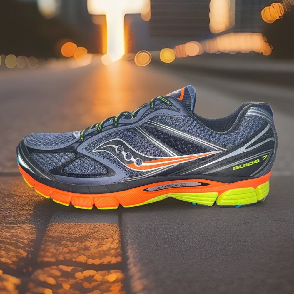 New Men's Size 11 Saucony Guide 7 Grey Multi Running S70936-13